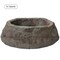 Small Flower Faux Rock Fiberglass Garden Decorative Water Pond, 17 Gallon Sandstone Outdoor Patio Bed Waterfall Pond